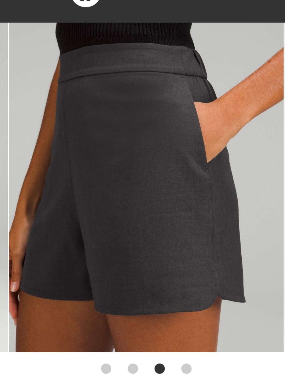 lululemon athletica shorts - Flat-Front Relaxed Short 4” - graphite grey